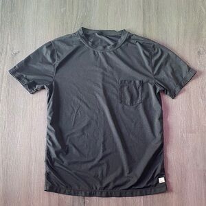 Vuori Black charcoal grey Short Sleeve crew neck Pocket Men's Tee